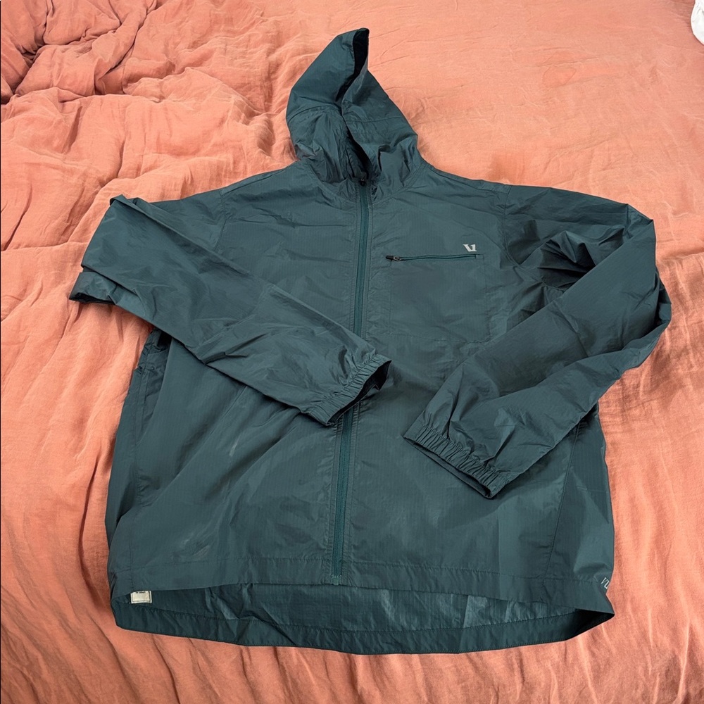 Dark Teal Vuori Hooded Windbreaker Shell